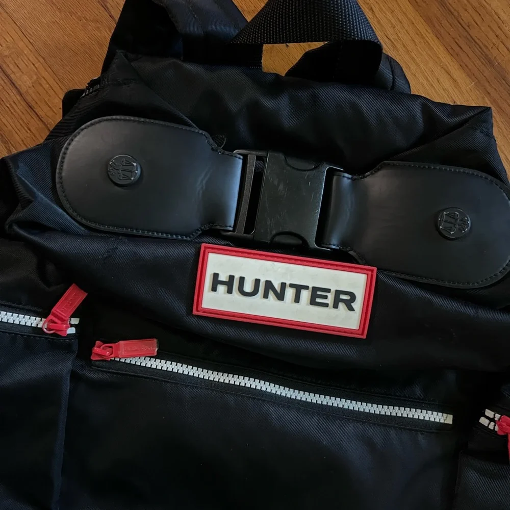 Hunter Black and Red Backpack Sleek Durable Design